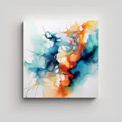 GENERICO - Cuadro Abstracto Agua Belleza Natural Pintura 70x70 Cm