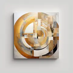 GENERICO - Pinturas Decorativas Abstractas De Canva En Tonos 60x60 Cm
