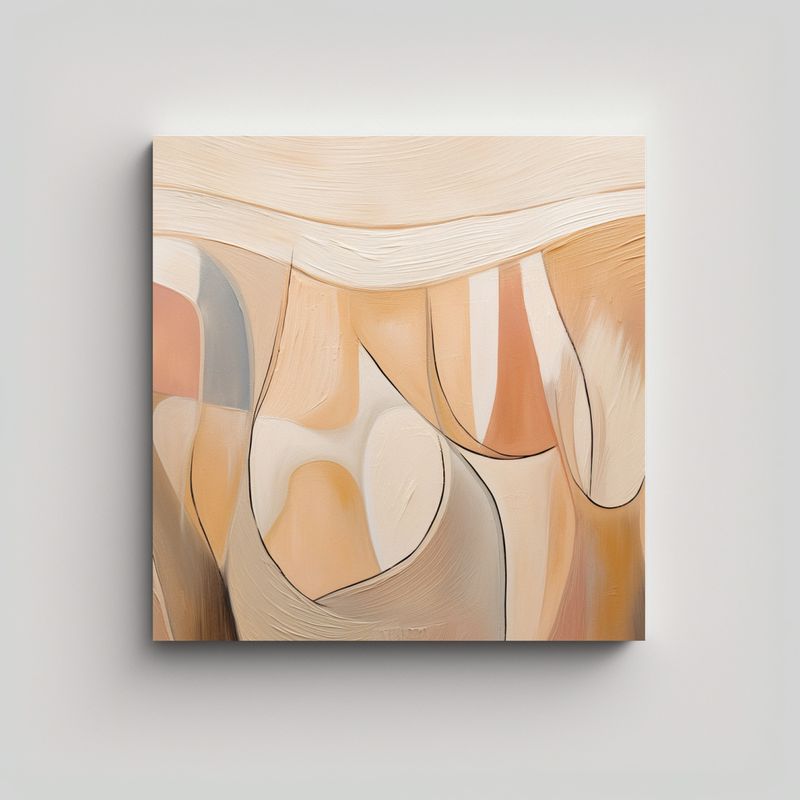 GENERICO - Cuadro Abstracto Minimalista Inspirador Para 80x80 Cm