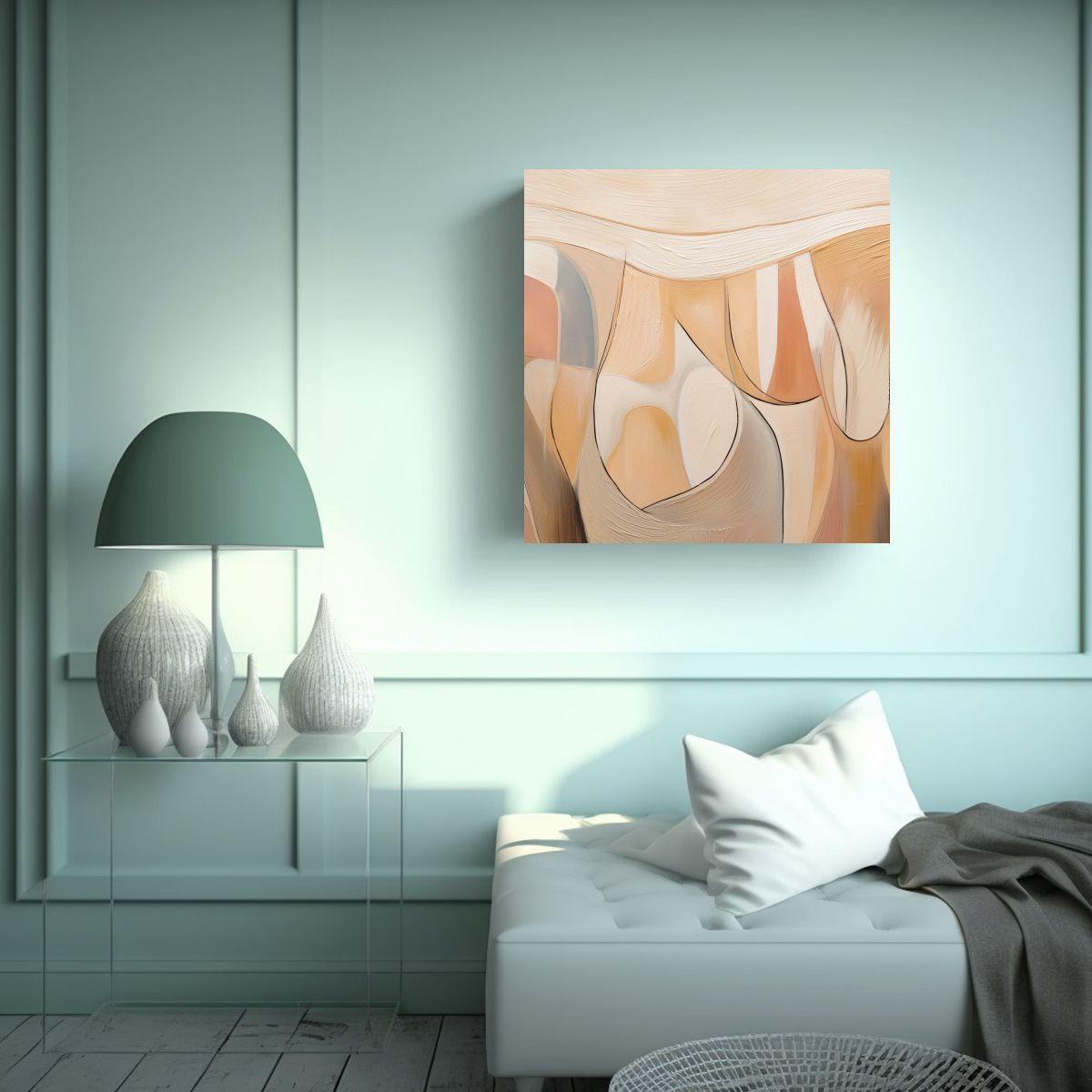 GENERICO - Cuadro Abstracto Minimalista Inspirador Para 50x50 Cm