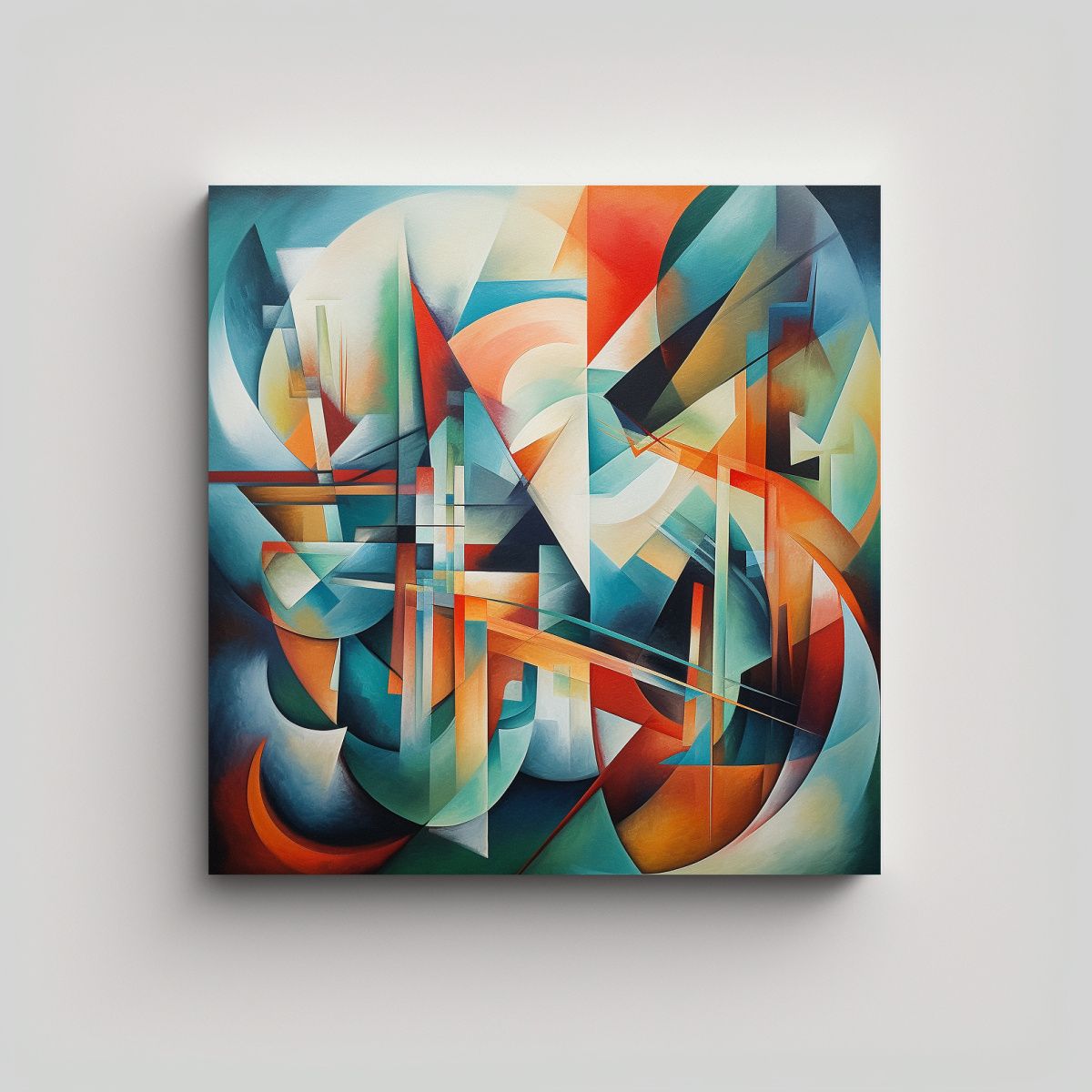 GENERICO - Cuadro Abstracto Urbano Abstracción 90x90 Cm