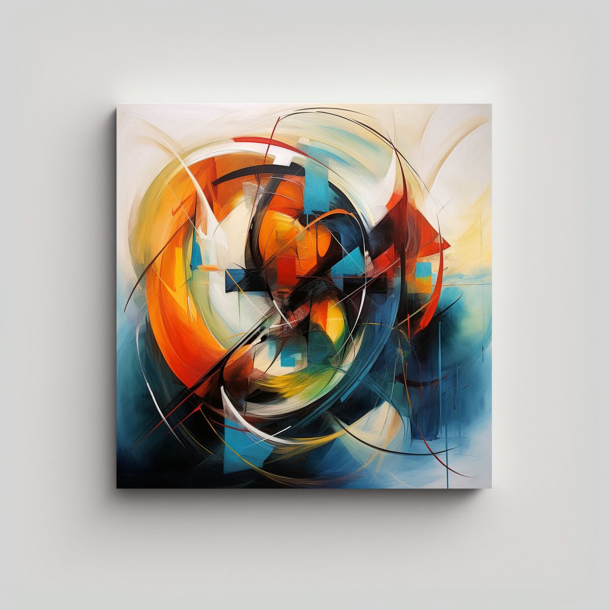 GENERICO - Pintura Abstracta Dibujo Naturaleza Viva En Arte 80x80 Cm