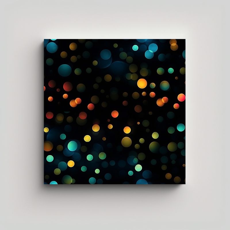 GENERICO - Cuadro Galería Brillante Estilo Bokeh Efecto 80x80 Cm