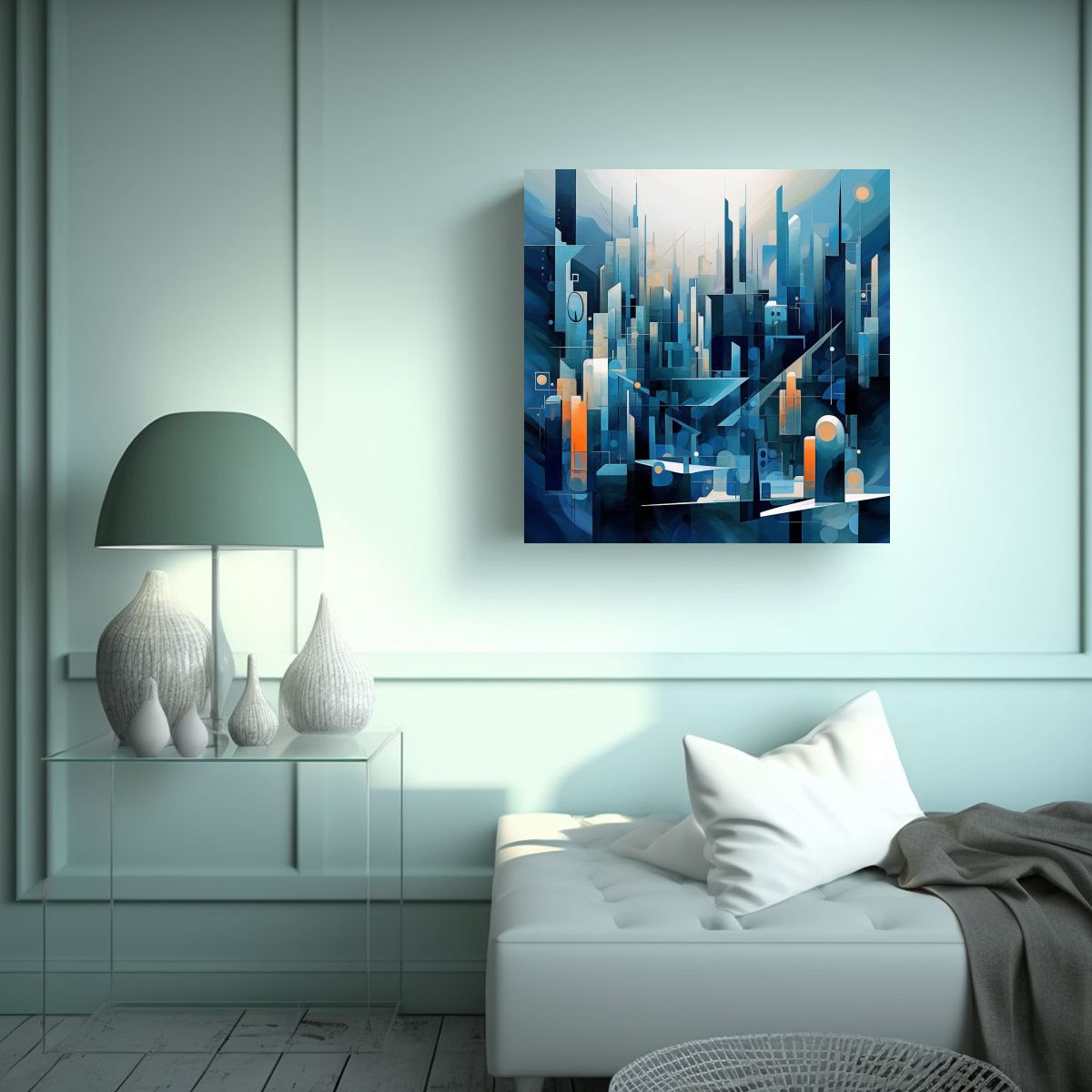 GENERICO - Pinturas Decorativas Minimalistas De Ciudad 80x80 Cm