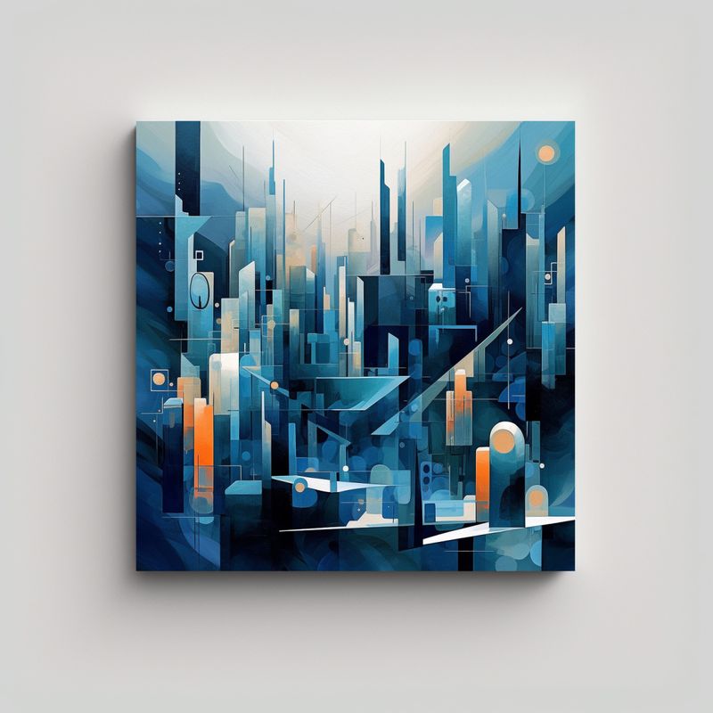 GENERICO - Pinturas Decorativas Minimalistas De Ciudad 60x60 Cm