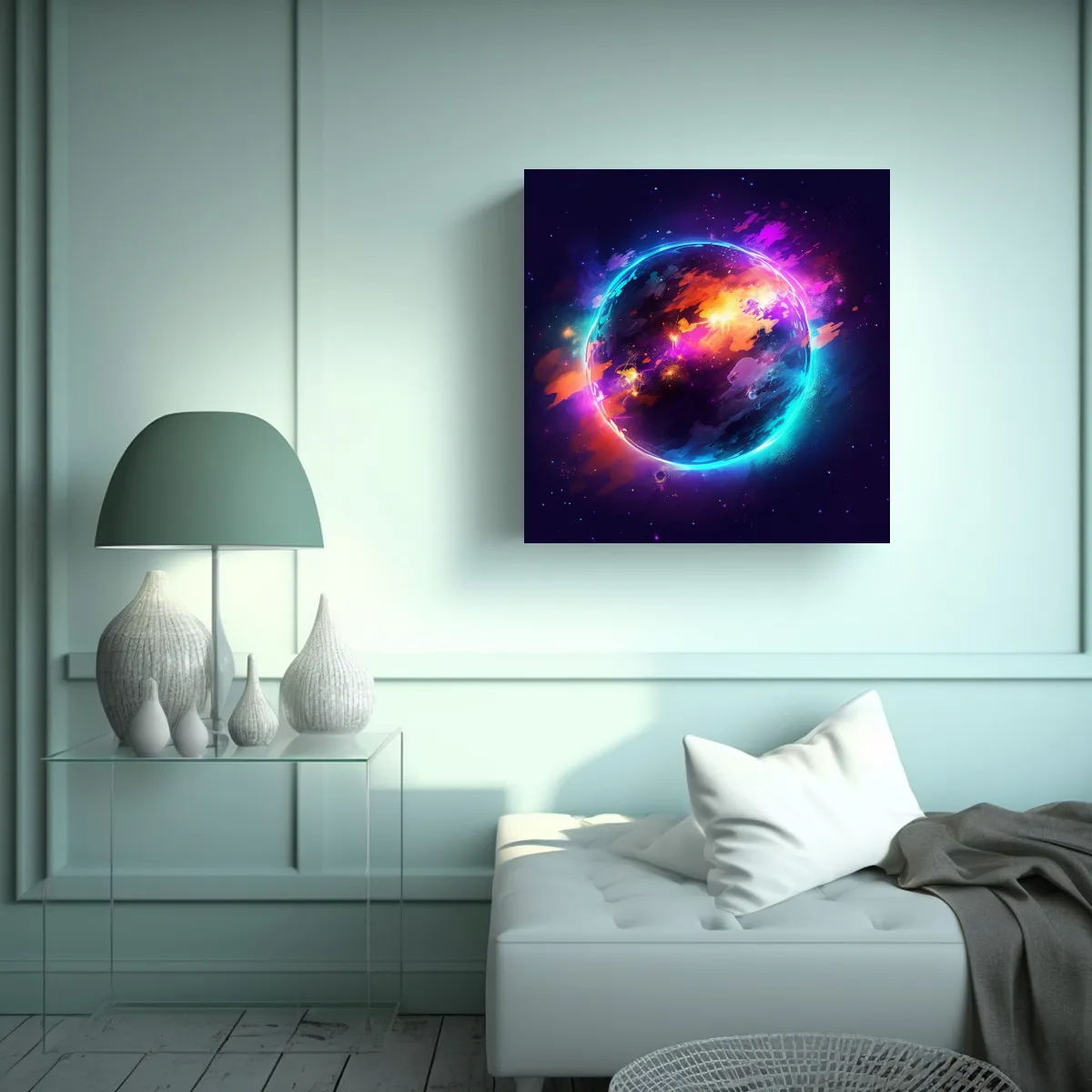 GENERICO - Cuadro Vanguardia Impacto Visual Con Tonos 70x70 Cm.
