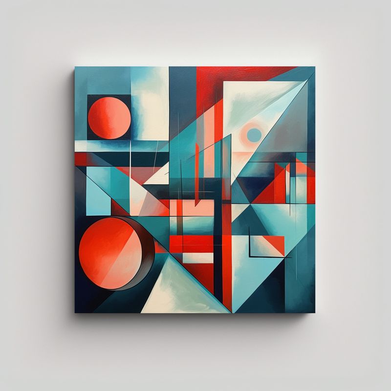 GENERICO - Pinturas Abstractas Geométricas Calmantes De 80x80 Cm