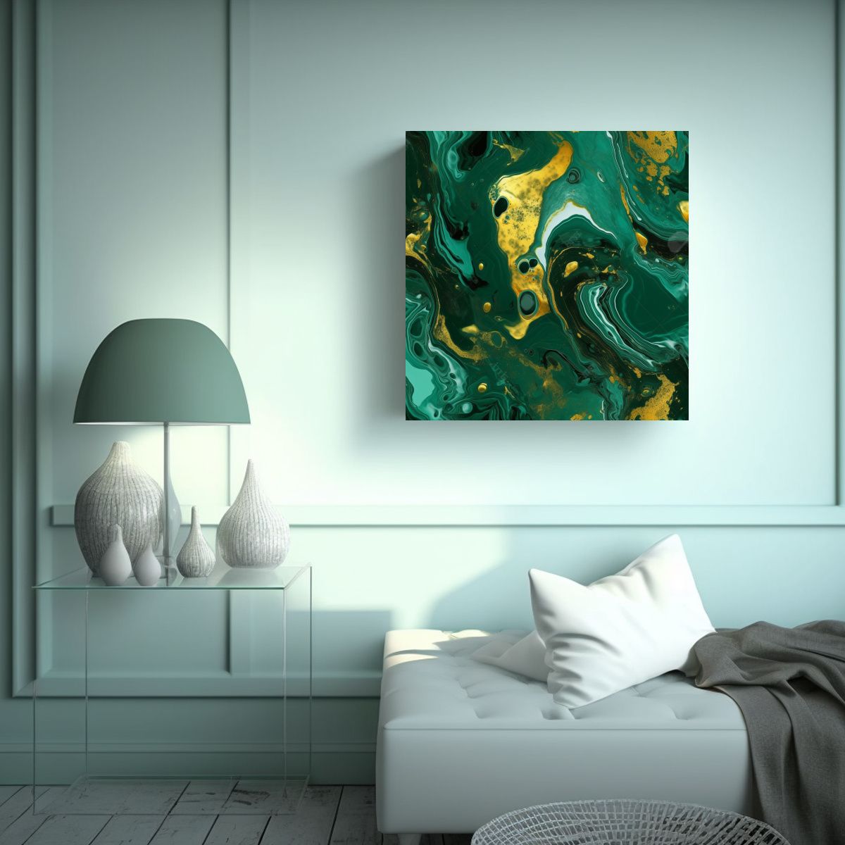 GENERICO - Foto HD Composición Líquido De Mármol 90x90 Cm