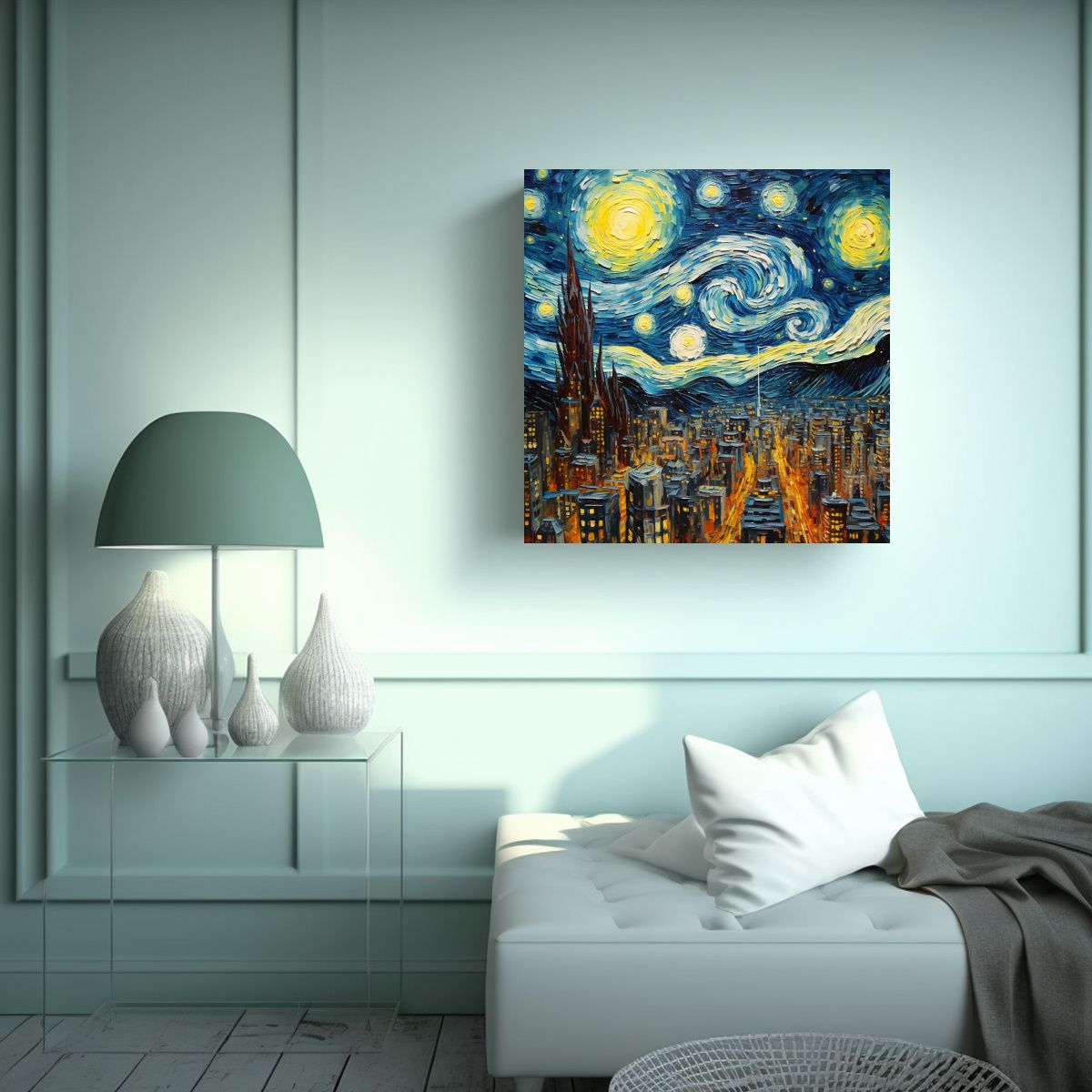 GENERICO - Pintura Abstracta De Pared Inspirada En La 50x50 Cm