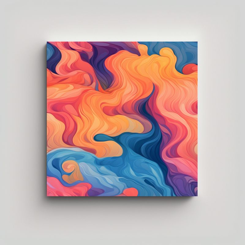 GENERICO - Pinturas Modernas Profundidad De Colores 60x60 Cm