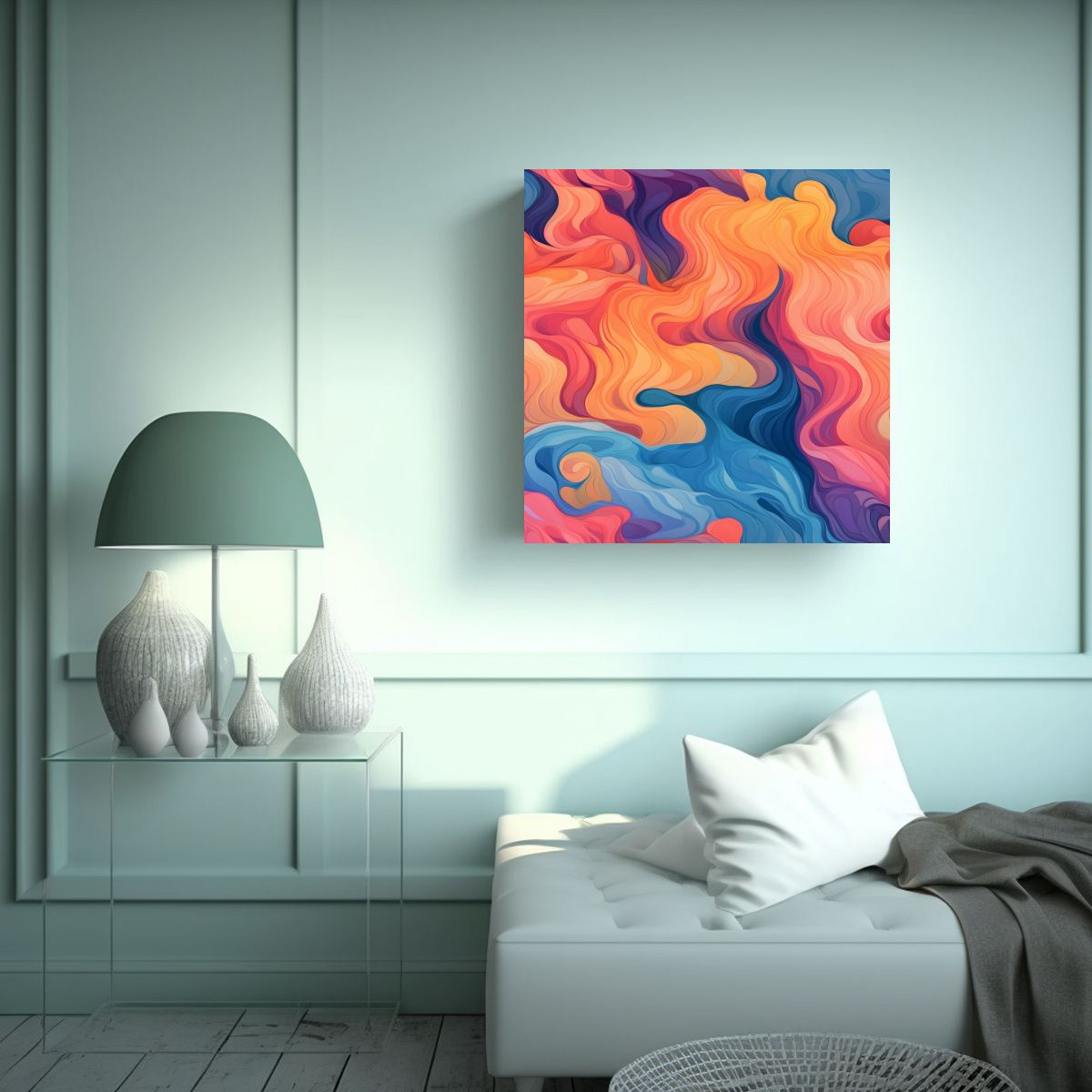 GENERICO - Pinturas Modernas Profundidad De Colores 50x50 Cm