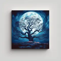 GENERICO - Arte De Pared Decorativo Brillante Rayhan Luna Y 50x50 Cm