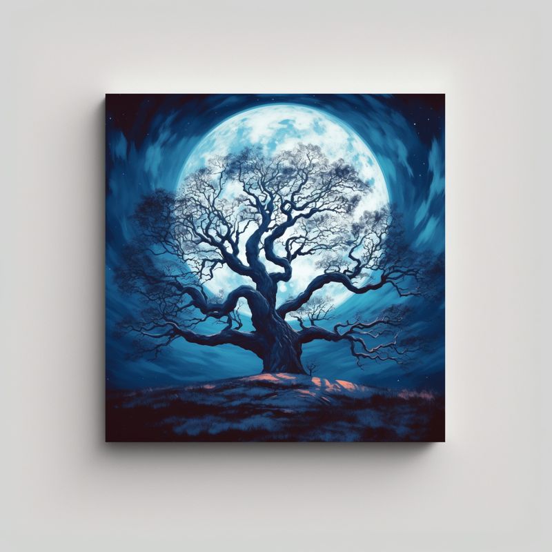 GENERICO - Arte De Pared Decorativo Brillante Rayhan Luna Y 90x90 Cm