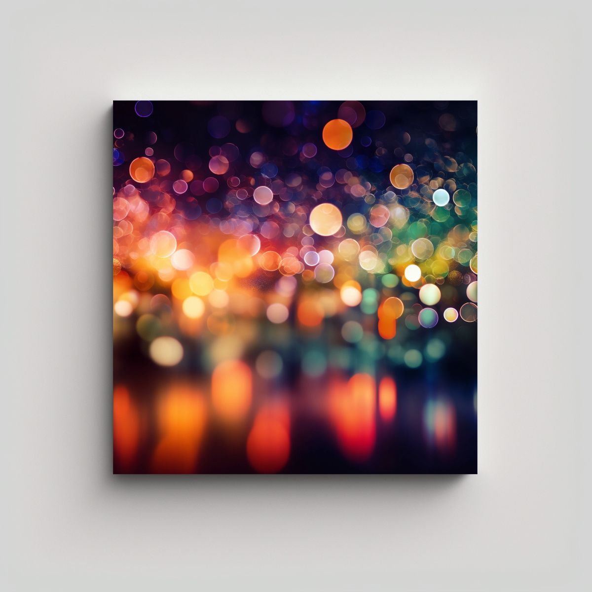 GENERICO - Pintura Decorativa En Bastidor Con Fondo Bokeh 60x60 Cm