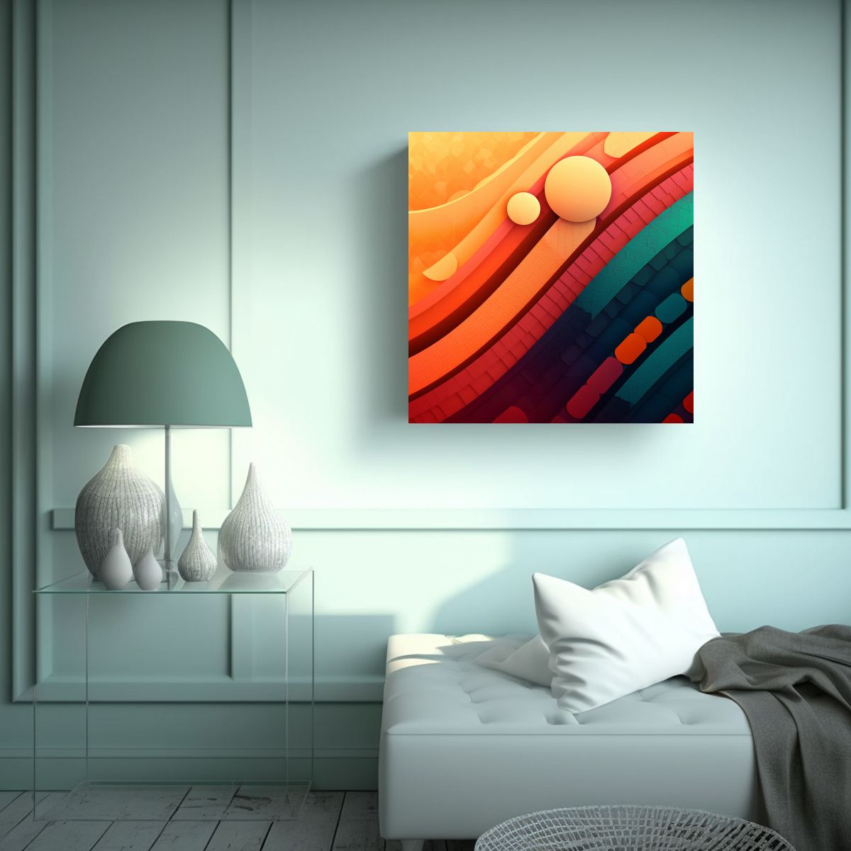 GENERICO - Pintura De Pared Estilo Minimalista Abstracto De 50x50 Cm