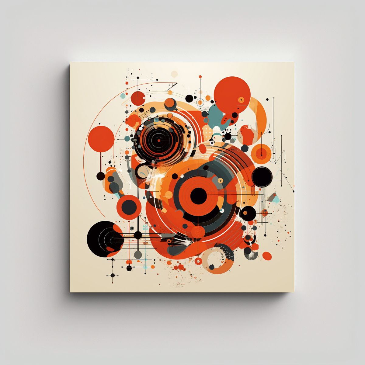 GENERICO - Pintura Abstracta Moderna Lienzo Tela Abstracta 60x60 Cm