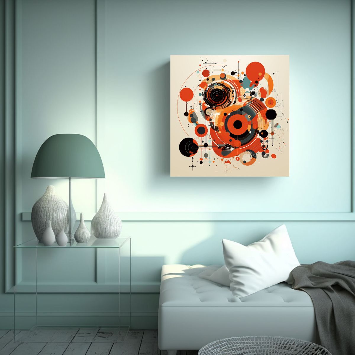 GENERICO - Pintura Abstracta Moderna Lienzo Tela Abstracta 60x60 Cm