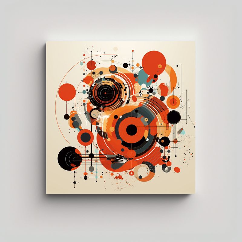 GENERICO - Pintura Abstracta Moderna Lienzo Tela Abstracta 80x80 Cm