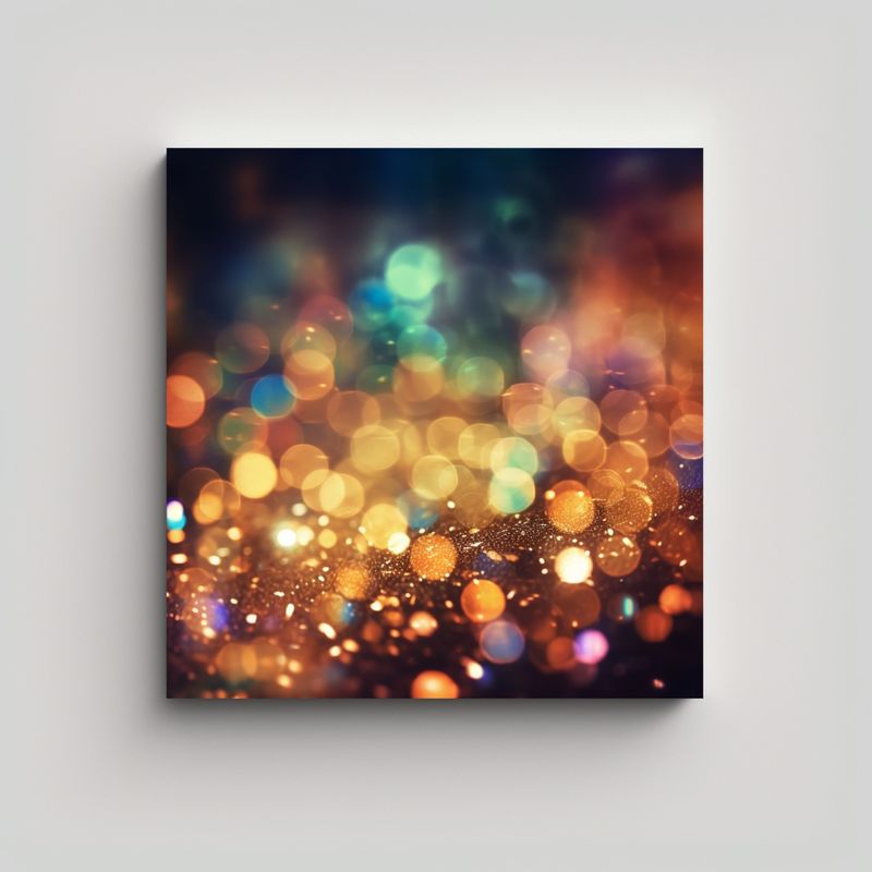 GENERICO - Lienzo Moderno Textura Bokeh X Glitter 70x70 Cm