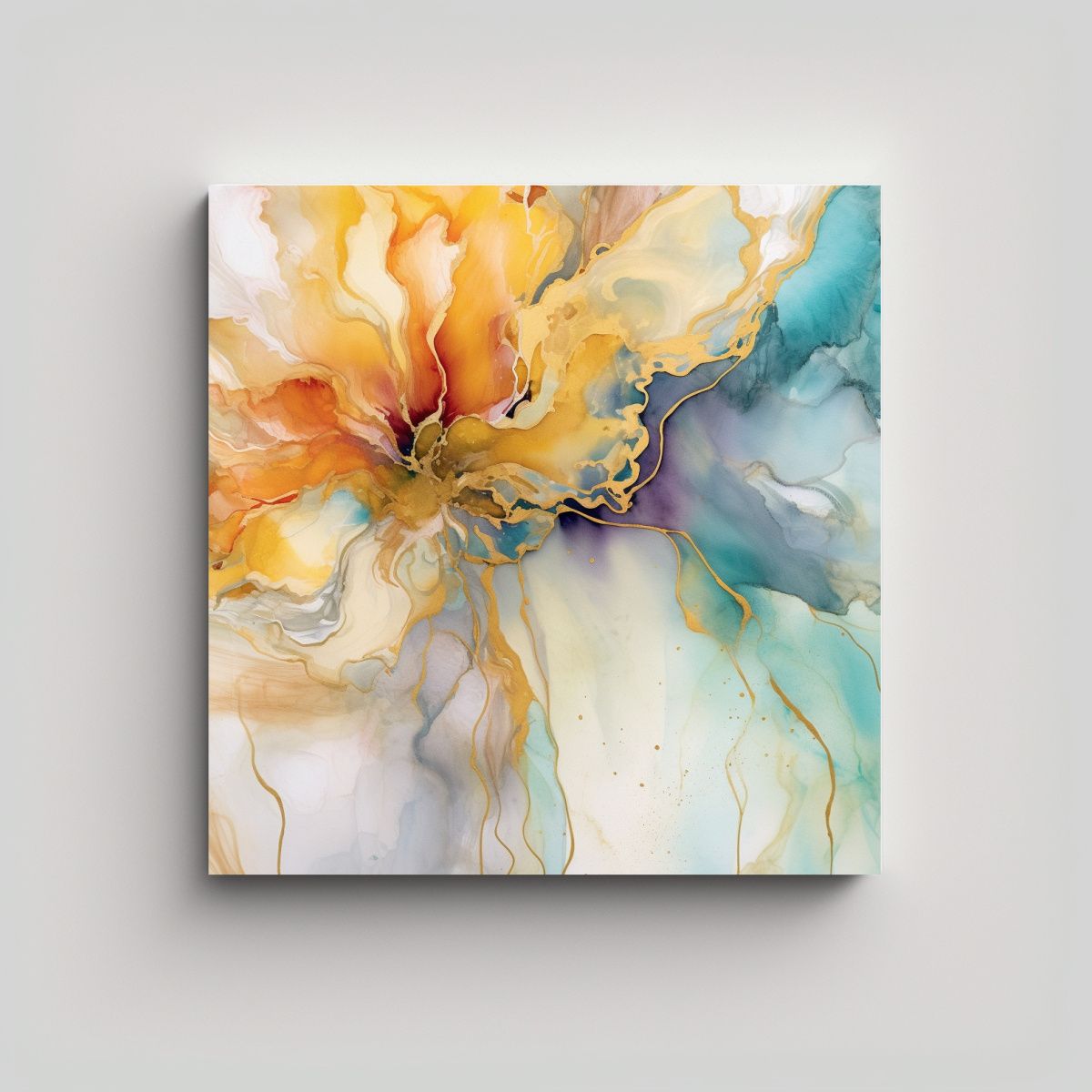 GENERICO - Cuadro Impreso Abstracto De Agua En Hogar Deco 70x70 Cm