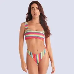 CHAMELA - BIKINI ECO RAYADO BRILLANTE 43685
