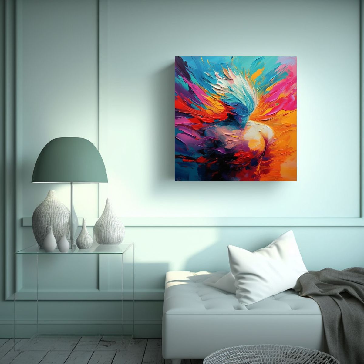 GENERICO - Tela En Bastidor Inspiración Mágica Para 80x80 Cm