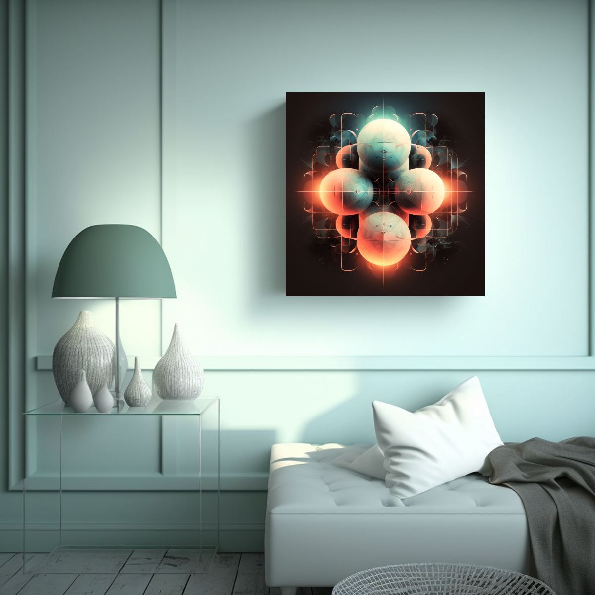 GENERICO - Cuadros Decorativos Modernos Para Espacios 70x70 Cm