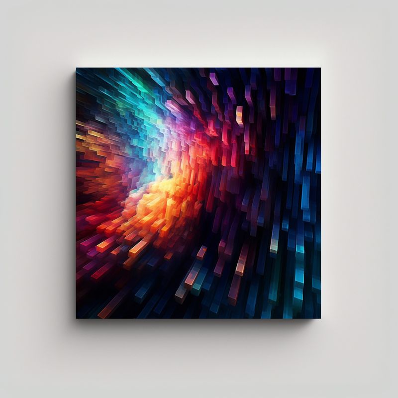 GENERICO - Pintura Decorativa Alegría: Una Composición 90x90 Cm