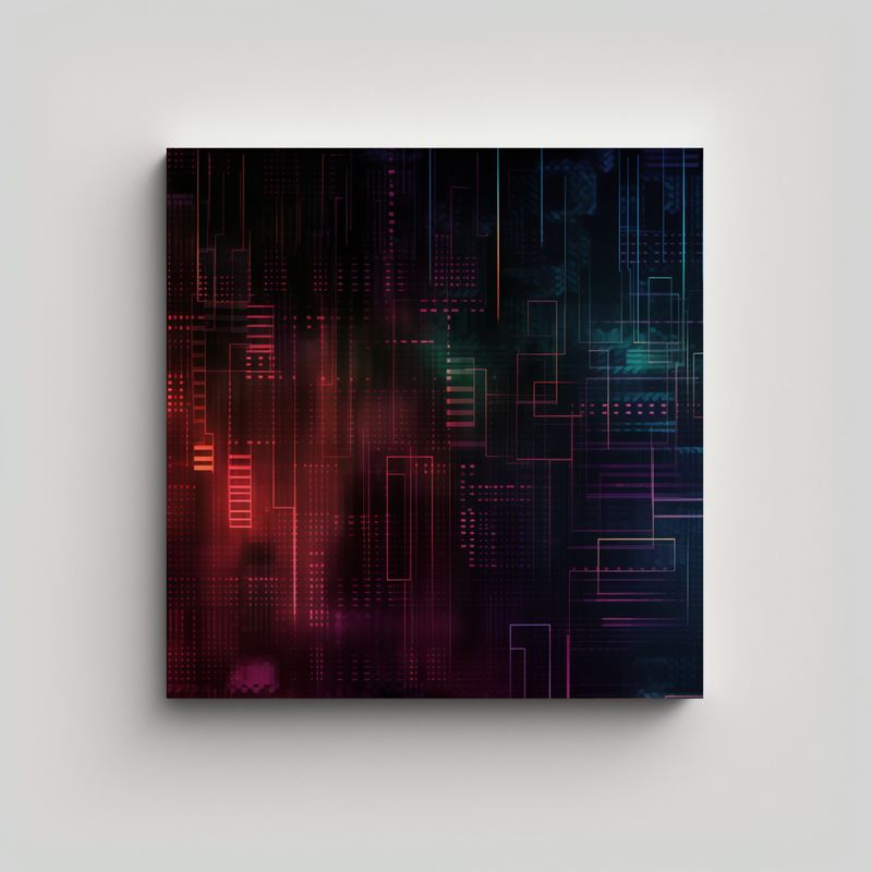 GENERICO - Cuadro Decorativo Lienzo Riqueza Visual Fondo 90x90 Cm