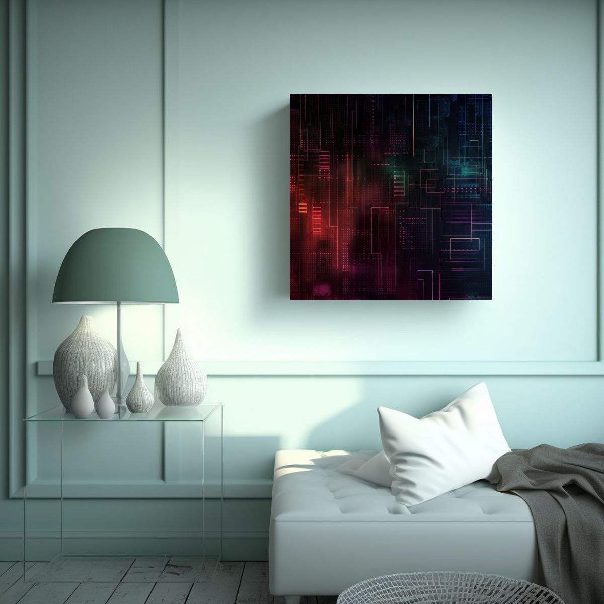 GENERICO - Cuadro Decorativo Lienzo Riqueza Visual Fondo 90x90 Cm