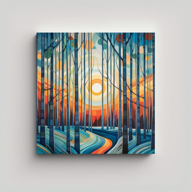 GENERICO - Cuadro De Tela Estilo Galería: Naturaleza Viva, 80x80 Cm