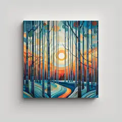 GENERICO - Cuadro De Tela Estilo Galería: Naturaleza Viva, 80x80 Cm