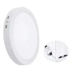 GENERICO - Panel Led Plafón Redondo Sobrepuesto 12w Luz Blanco fría