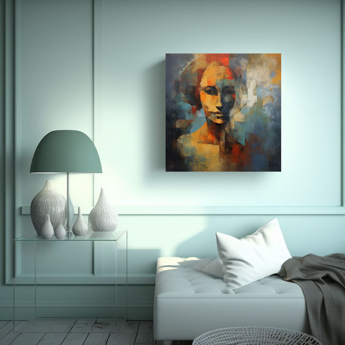 GENERICO - Cuadro Fotografía Abstracta De Una Mujer 60x60 Cm