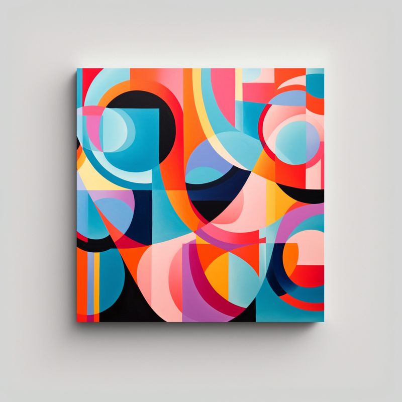 GENERICO - Pinturas Decorativas Geométricas De Vanguardia, 90x90 Cm