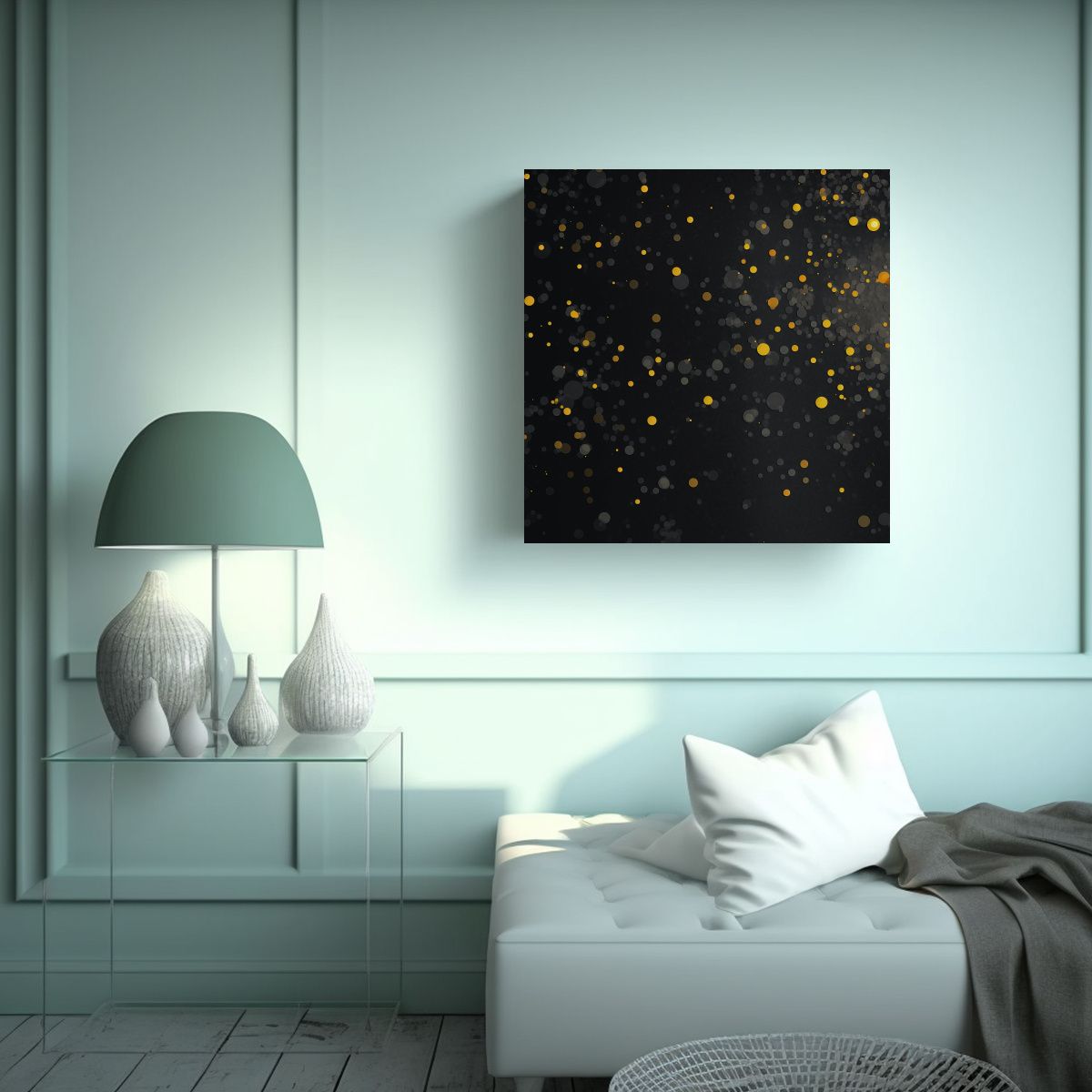 GENERICO - Cuadro De Tela Tema Naturaleza Viva Gris Oscuro 50x50 Cm