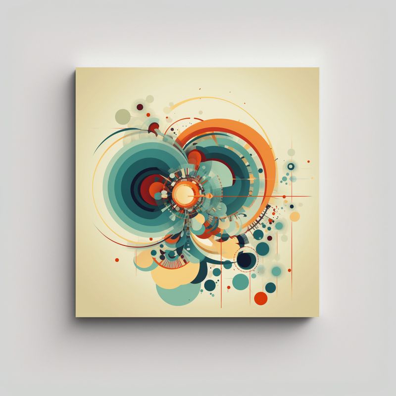 GENERICO - Cuadro Impresionante De Arte Cinético En Lienzo 50x50 Cm