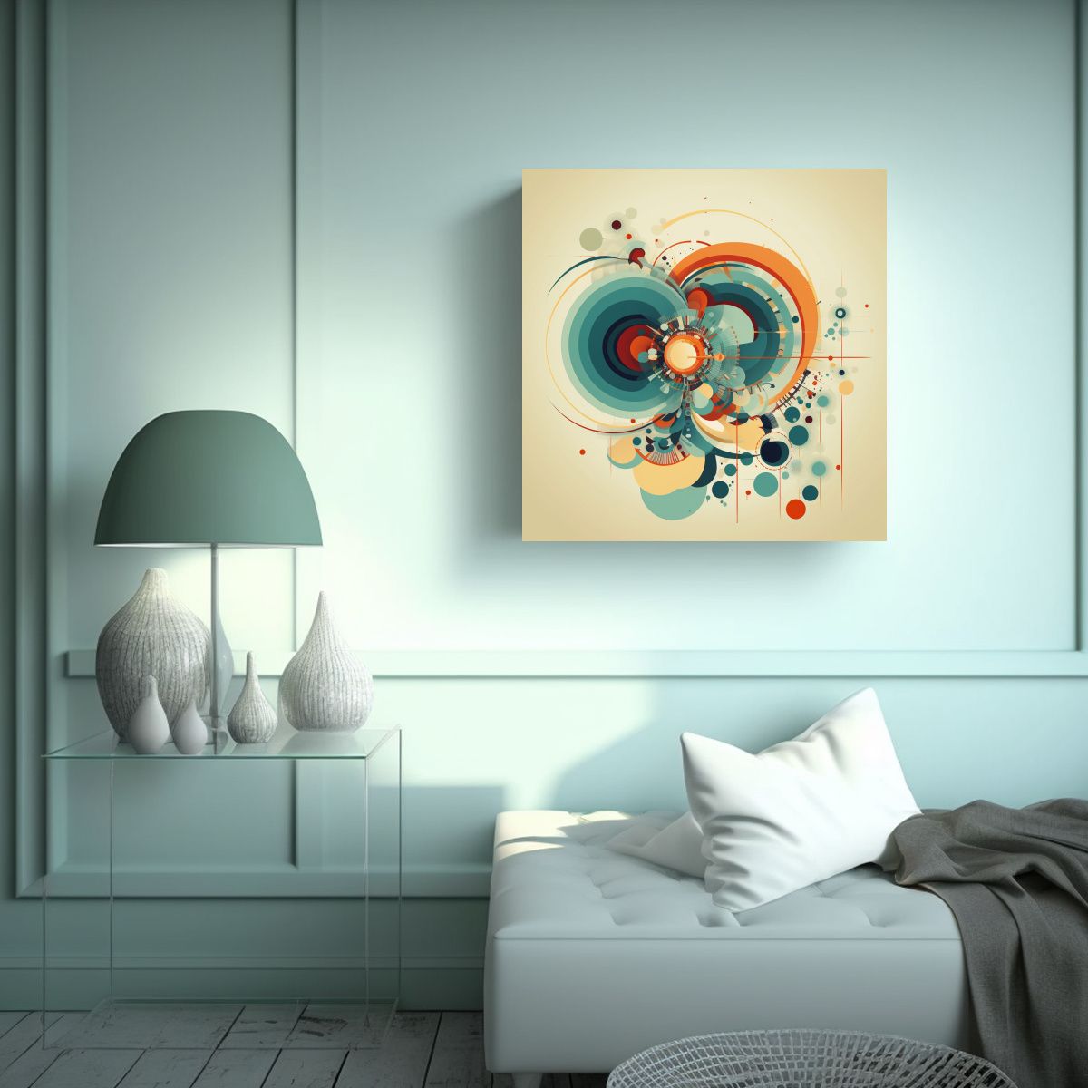 GENERICO - Cuadro Impresionante De Arte Cinético En Lienzo 50x50 Cm