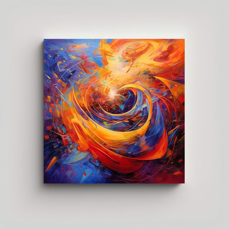 GENERICO - Lienzo Para Dibujo De Oficina Estilo Quantum 70x70 Cm