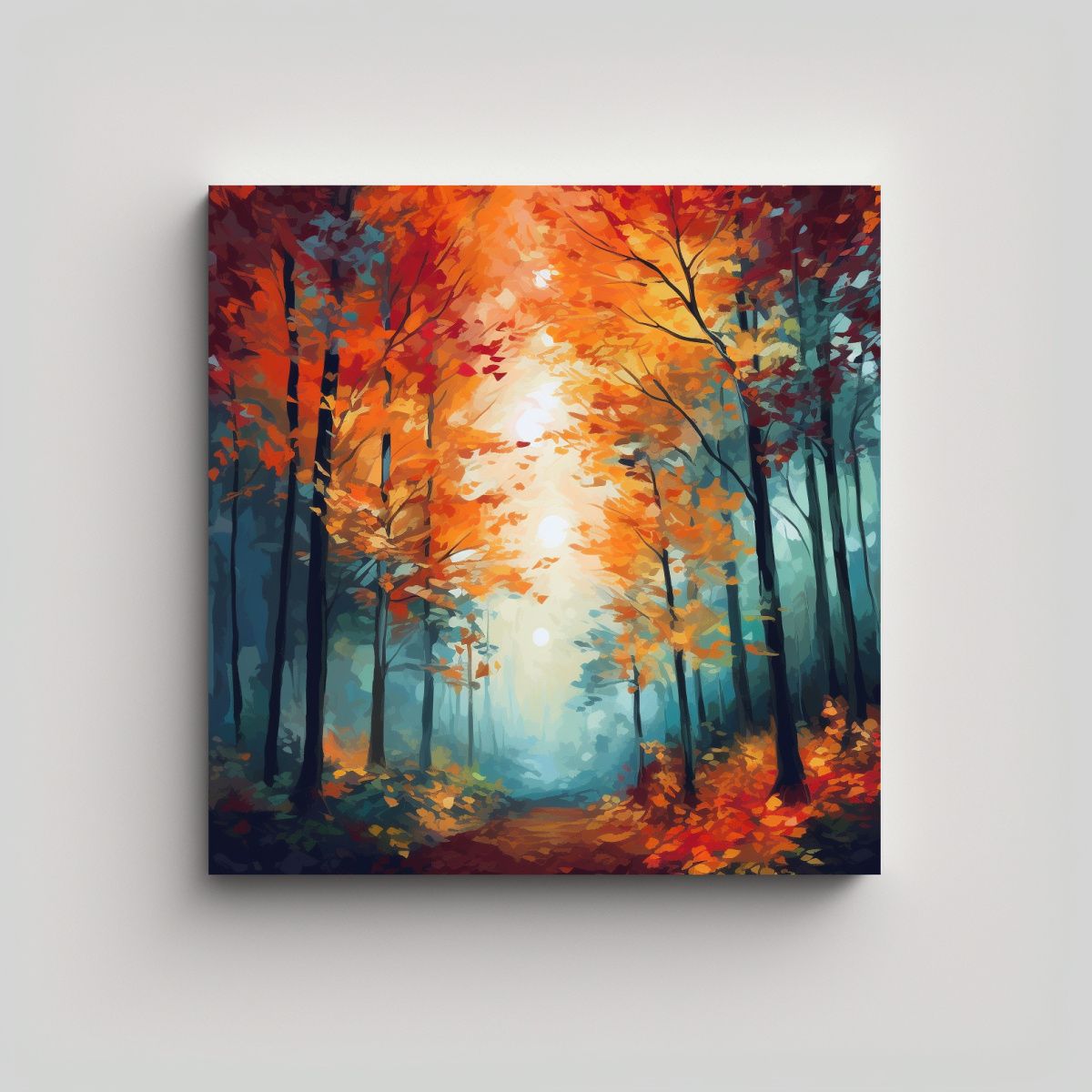 GENERICO - Pintura Al óleo De Hermoso Lienzo De Tela: 70x70 Cm