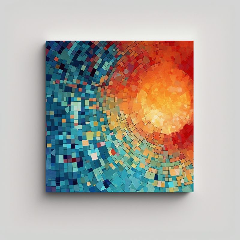 GENERICO - Crear Un Mosaico Digital Utilizando Formas 80x80 Cm