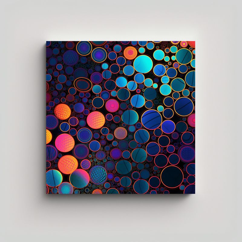 GENERICO - Pintura De Pared Abstracta Bioluminiscente De 80x80 Cm