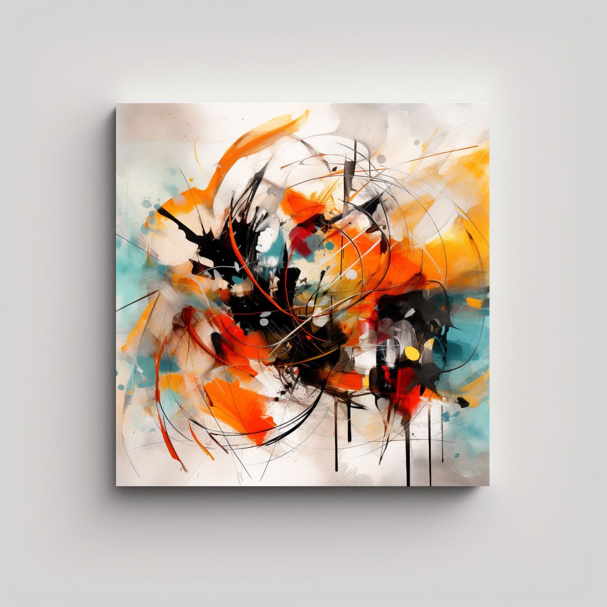 GENERICO - Pintura Abstracta Canva Dibujo Mágico 60x60 Cm.