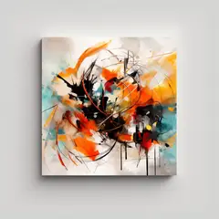 GENERICO - Pintura Abstracta Canva Dibujo Mágico 60x60 Cm