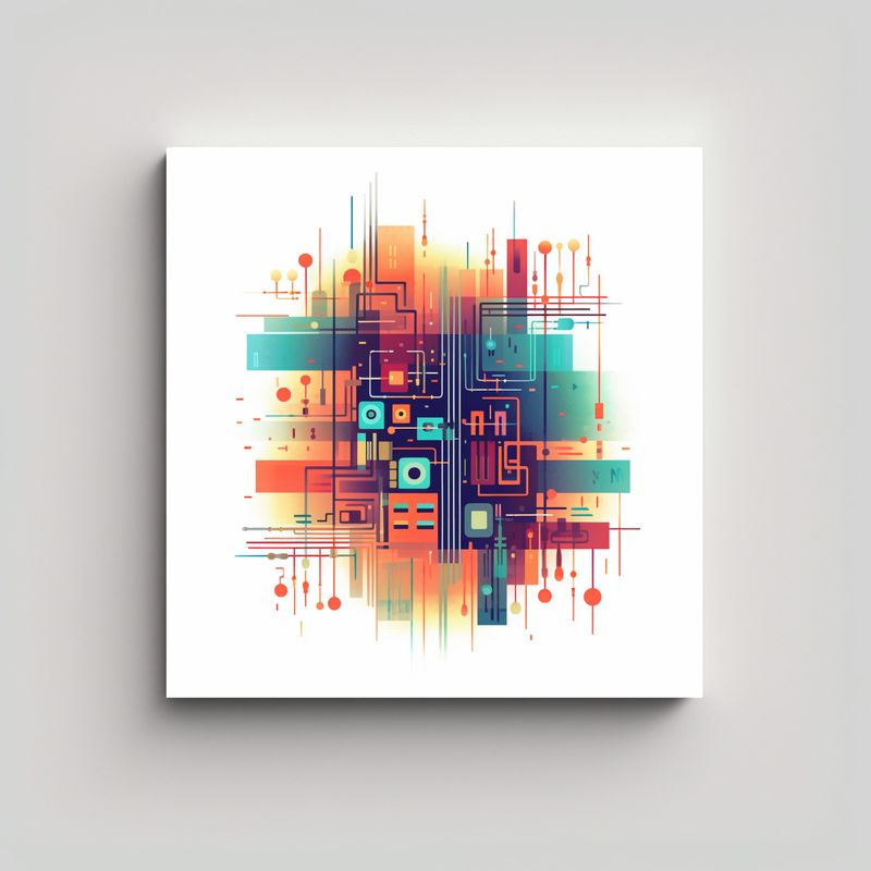 GENERICO - Cuadro De Tela Con Textura Minimalista En Colores 90x90 Cm