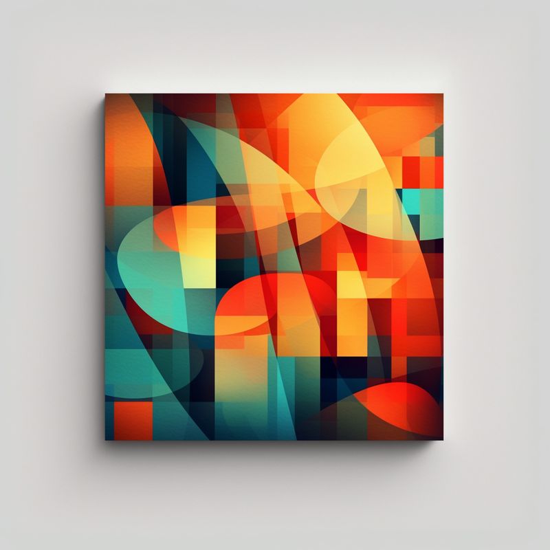 GENERICO - Pinturas Decorativas Con Formas Abstractas De 50x50 Cm