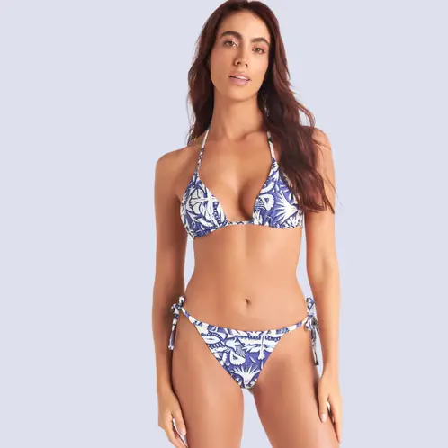 CHAMELA - BIKINI ECO TRIANGULO PRINT BLUE 43785