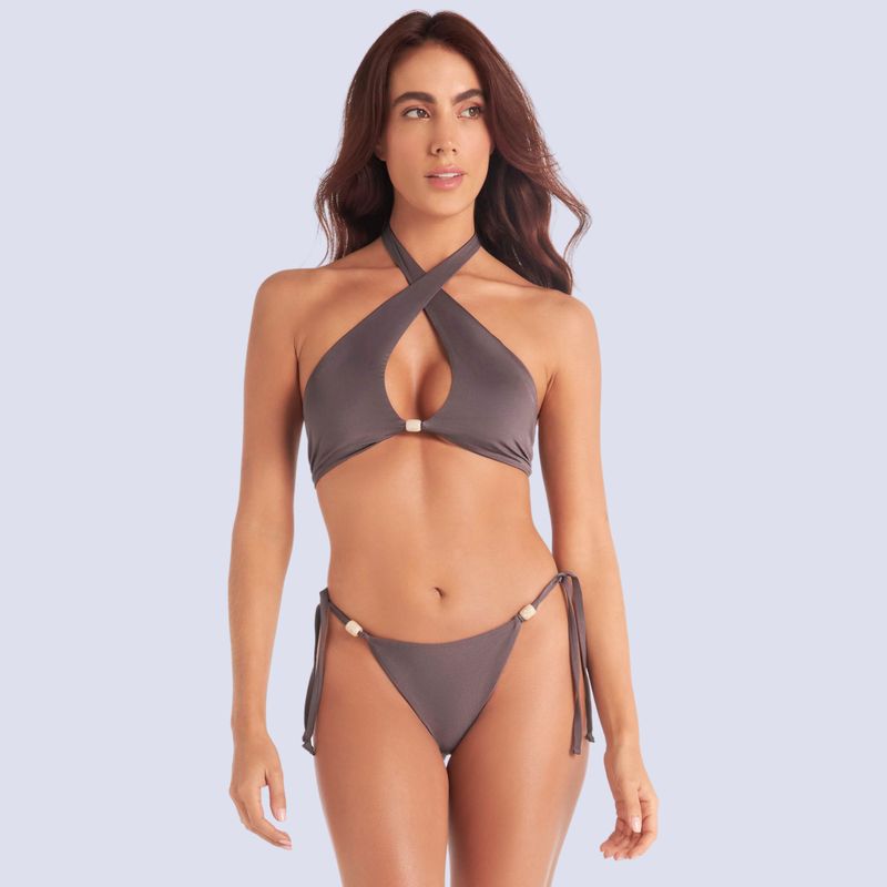 CHAMELA - BIKINI HALTER CRUZADO MALVA CHAMELA 43905_.
