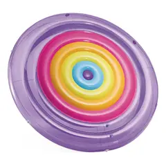 INTEX - Flotador Inflable Isla Gigante Rainbow Fiesta 201x24cm