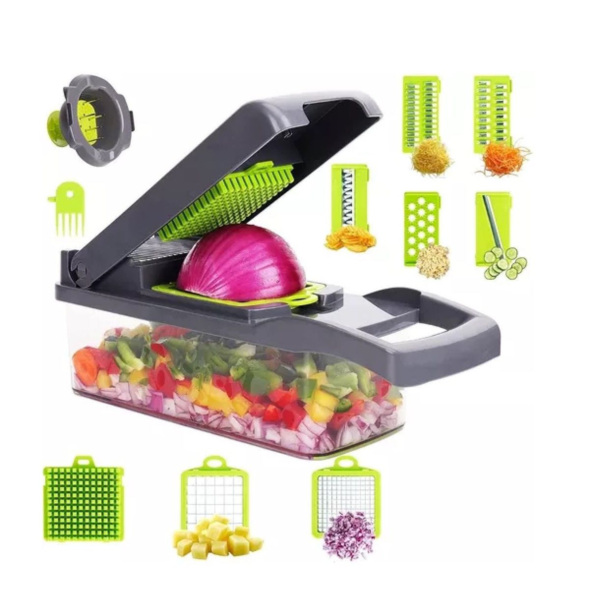 ANGELES DEL HOGAR - Cortador Rallador De Frutas Picador Verduras Manual Cocina
